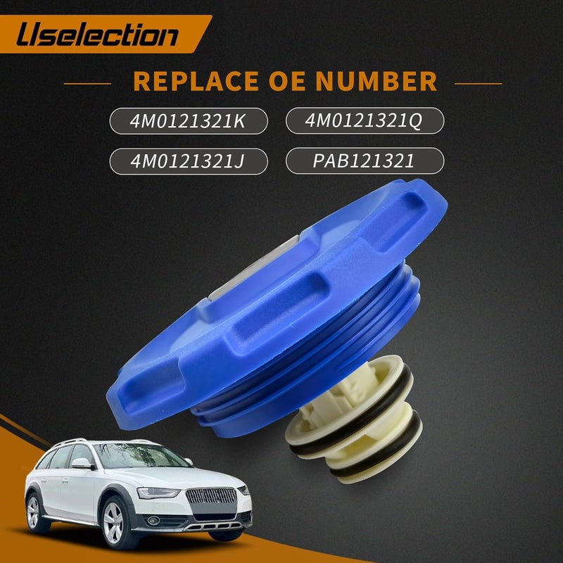 Uselection 4M0121321K Engine Coolant Reservoir Cap 1.4Bar Replacement for A4 A5 A6 A7 A8 S4 S5 Q5 Q7 Q8 RS4 RS5, Toureg, Porsche 4M0121321J - Image 2